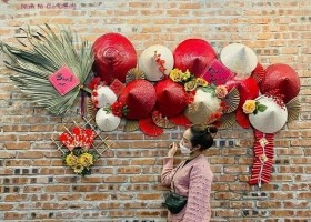 Nón lá trang trí vẻ đẹp truyền thống